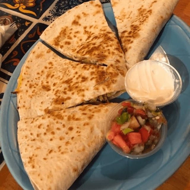 Shrimp & Pico Quesadilla.