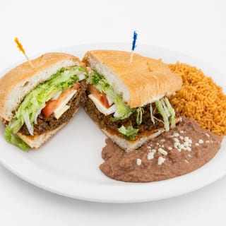Lunch Torta with Rice and Beans